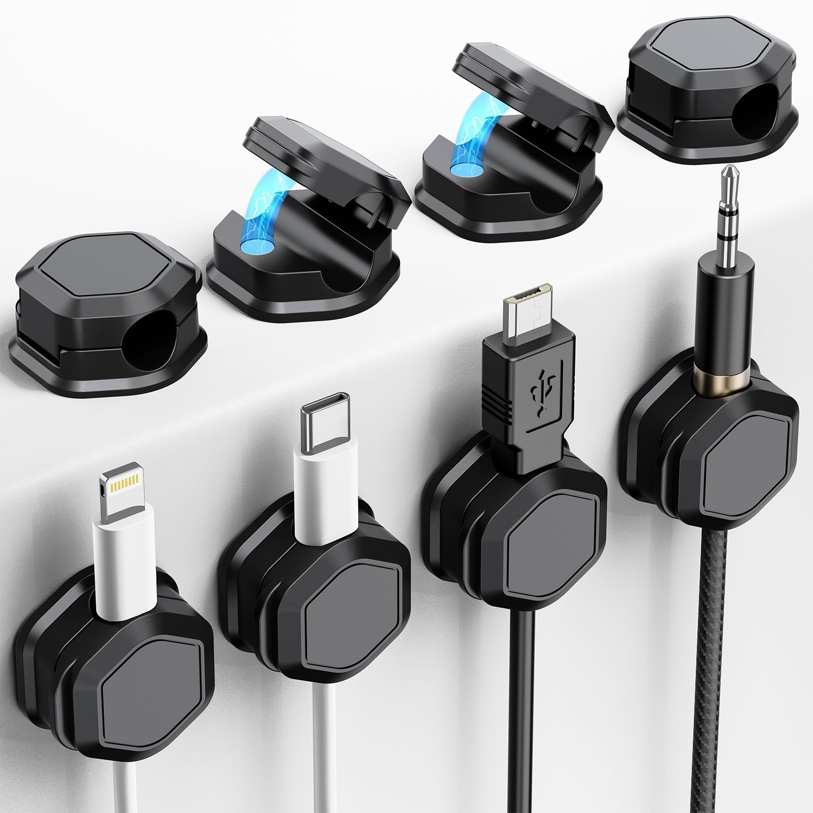8 Pack Magnetic Cable Clips