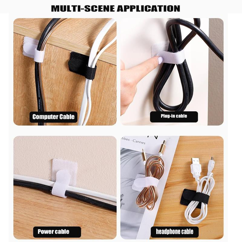 10Pcs Cable Organizing Straps (Velcro)