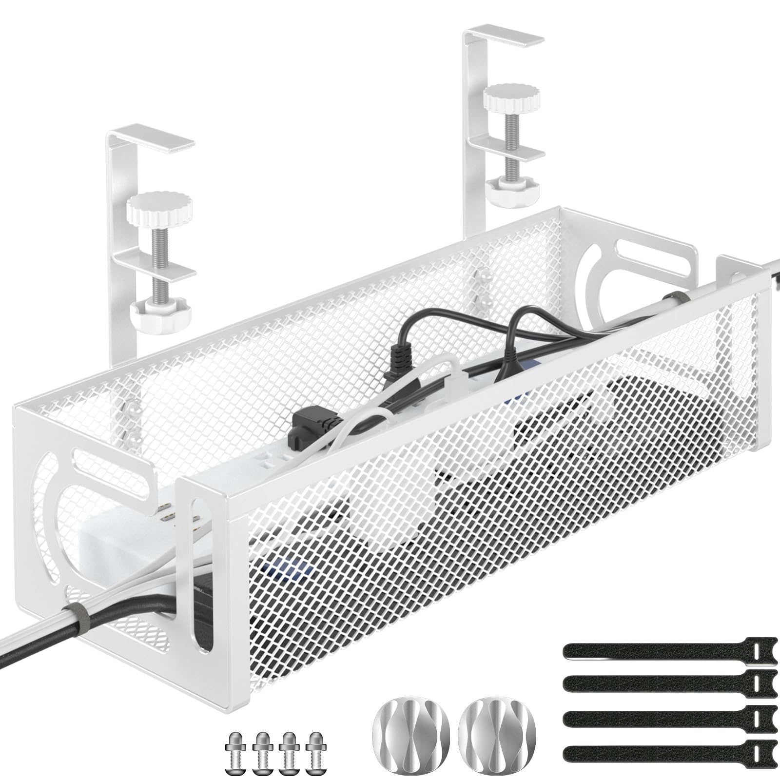 Cable Management Under Desk Tray (No Tools Needed)